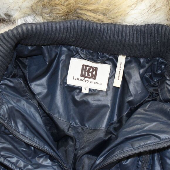 LAUNDRY BY DESIGN Women's Diamond Quilted Puffer Coat Navy Size S - Picture 6 of 9